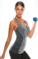 Control Body 212185 Sporty Tank Top With Bra Melange/Grey