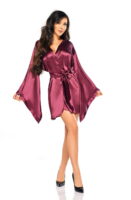 L.X.F ❤ BN6663 Samira Peignoir Burgundy