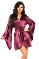 L.X.F ❤ BN6663 Samira Peignoir Burgundy