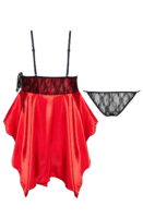 L.X.F ❤ BN6646 Julieta Chemise Red