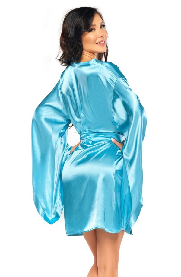 L.X.F ❤ BN6666 Samira Peignoir Turquoise