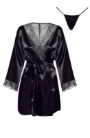 L.X.F ❤ BN6669 Sherie Peignoir Black