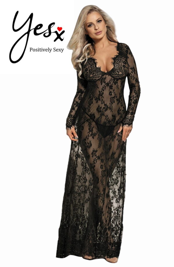 L.X.F ❤826 Long Gown & Thong