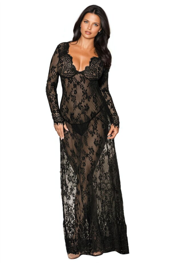 L.X.F ❤826 Long Gown & Thong