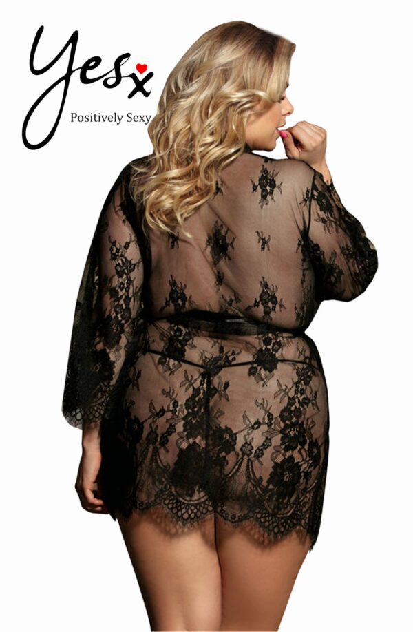 L.X.F ❤827Q Robe Set Black - Up to 6XL