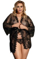 L.X.F ❤827Q Robe Set Black - Up to 6XL