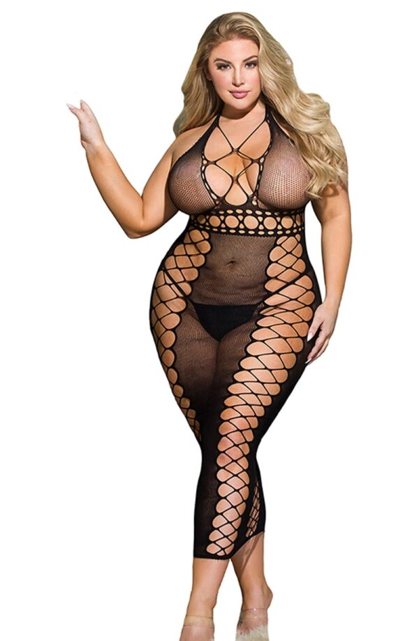 L.X.F ❤834Q Bodystocking Dress