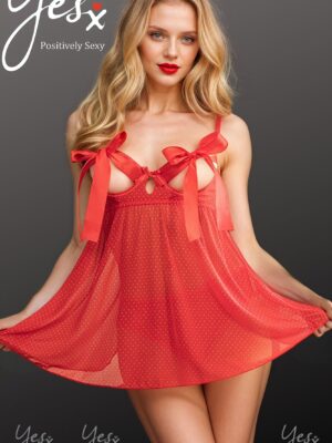 L.X.F ❤841 Red Babydoll Set