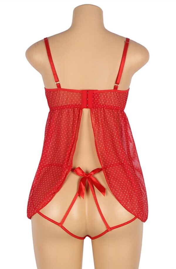 L.X.F ❤841 Red Babydoll Set