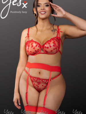 L.X.F ❤845Q Red Bra Set