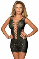 L.X.F ❤848 Sparkly Black Dress