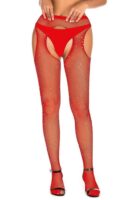 L.X.F ❤852 Sparkly Fishnet Red