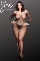 L.X.F ❤864Q Fishnet Sparkly Bodystocking Up To 5XL