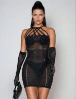 L.X.F ❤865 Sparkle Rhinestone Fishnet