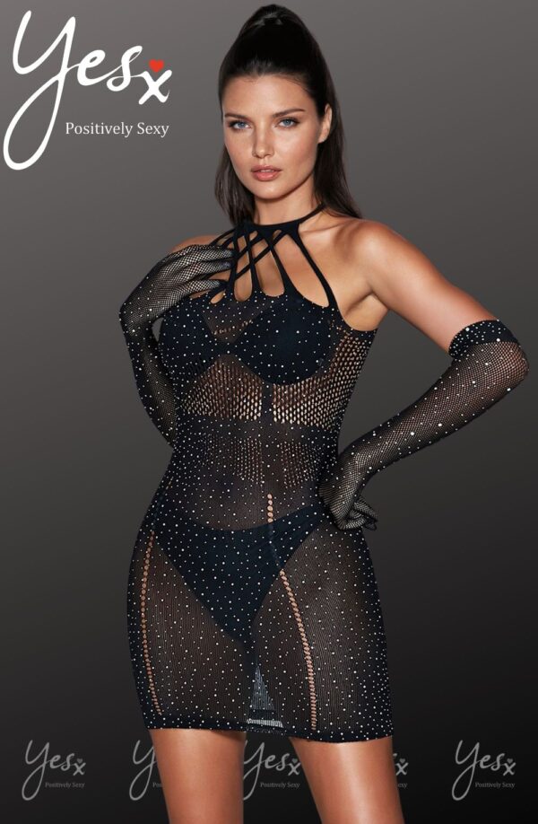 L.X.F ❤865 Sparkle Rhinestone Fishnet