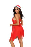 L.X.F ❤947 3pc Red/White Hat, Babydoll & Thong