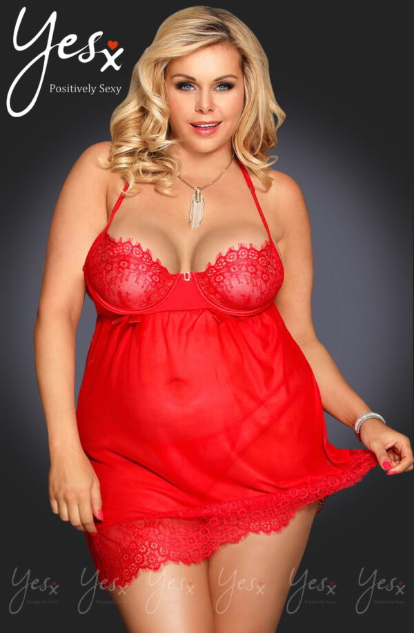 L.X.F ❤952Q Red Babydoll Set