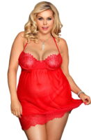 L.X.F ❤952Q Red Babydoll Set