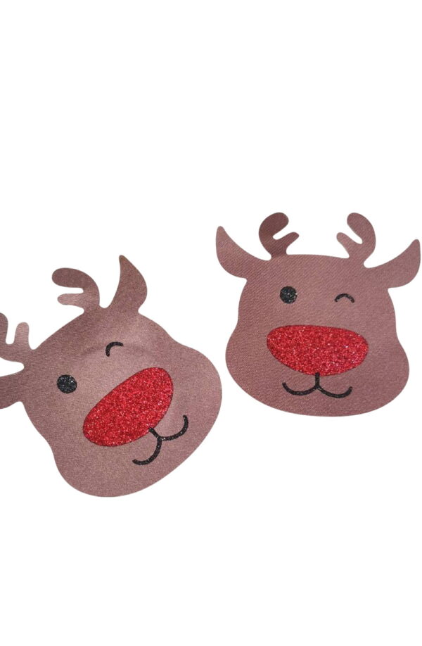 L.X.F ❤960 Brown/Red Reindeer Nipple Covers