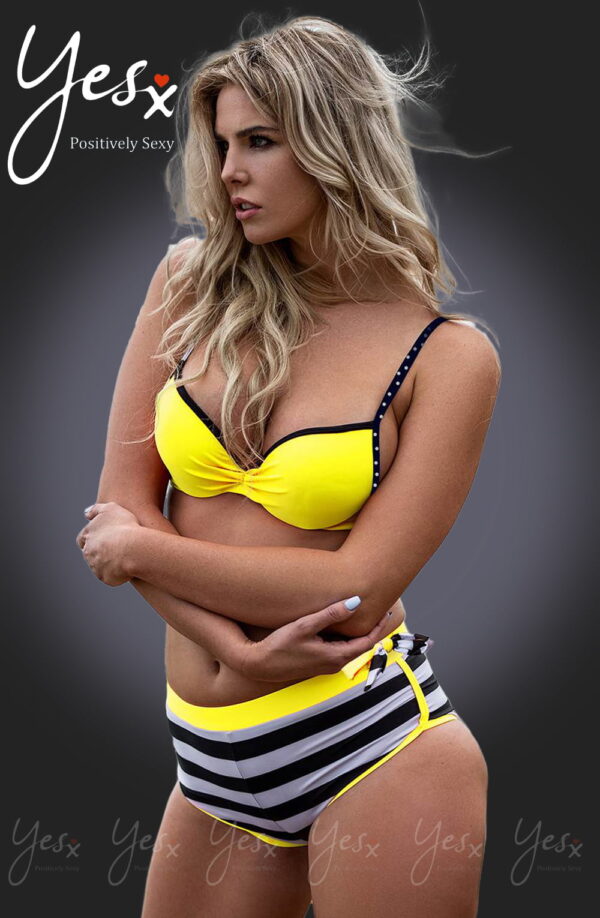 L.X.F ❤963 Bikini 3 Piece Set Yellow