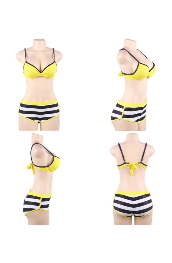 L.X.F ❤963 Bikini 3 Piece Set Yellow