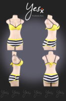 L.X.F ❤963 Bikini 3 Piece Set Yellow