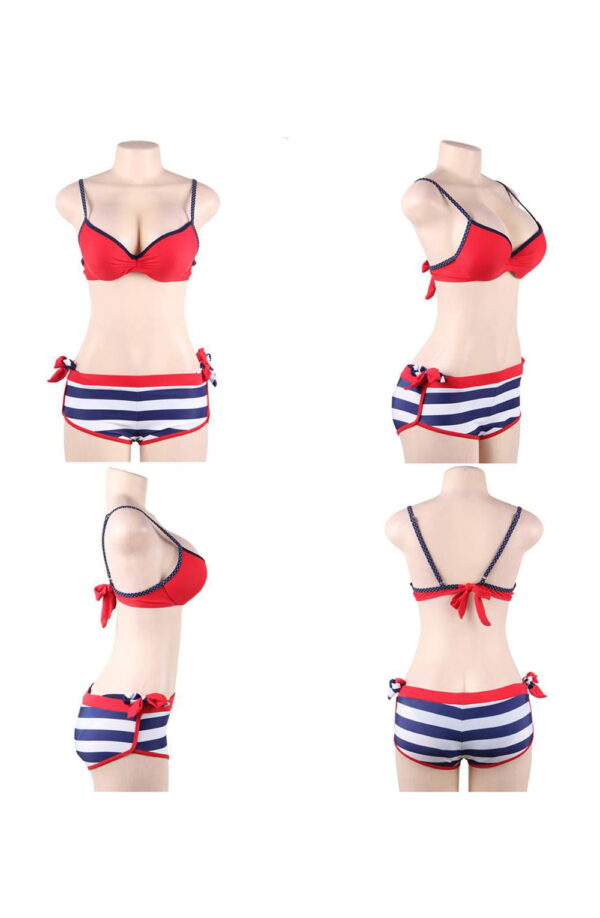 L.X.F ❤964 Bikini 3 Piece Set Red