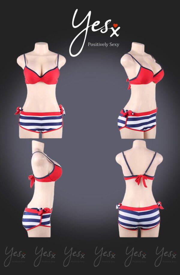 L.X.F ❤964 Bikini 3 Piece Set Red