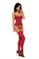 L.X.F ❤ BN6522 Ravenna Corset Cherry