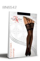 L.X.F ❤ BN6542 Romance Stockings Black