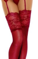 L.X.F ❤ BN6543 Romance Stockings Cherry