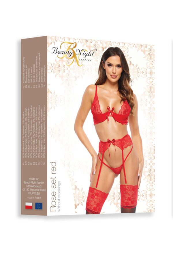 L.X.F ❤ BN6696 Rose Set Red