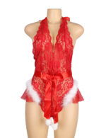 L.X.F ❤874Q Christmas Sexy Halter Neck Teddy Up To 4XL