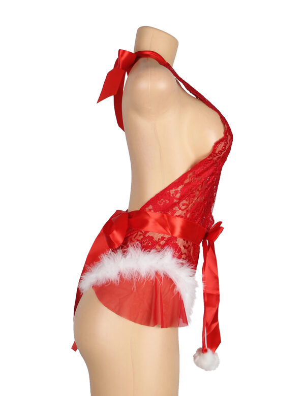 L.X.F ❤874Q Christmas Sexy Halter Neck Teddy Up To 4XL