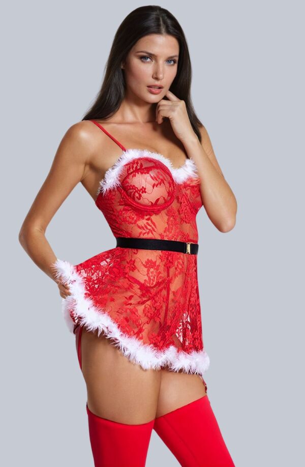 L.X.F ❤875 Christmas Sexy Floral Babydoll