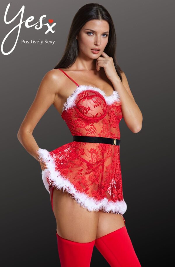 L.X.F ❤875 Christmas Sexy Floral Babydoll