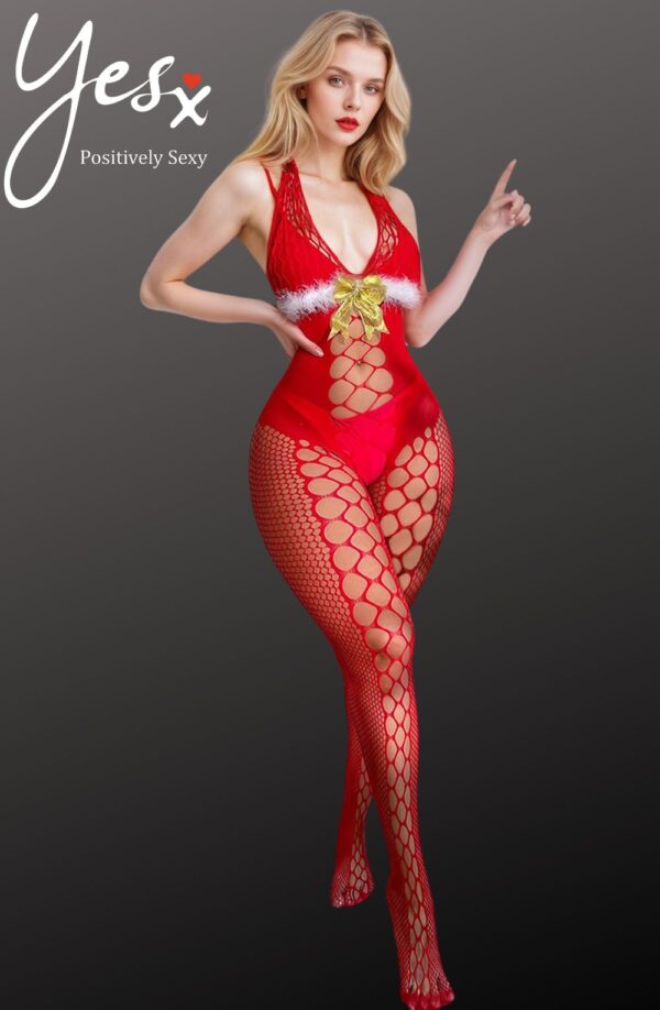 L.X.F ❤876 Christmas Fluffy Bodystocking