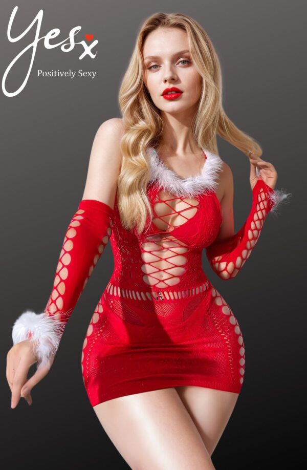 L.X.F ❤877 Christmas Sexy Bodystocking Dress