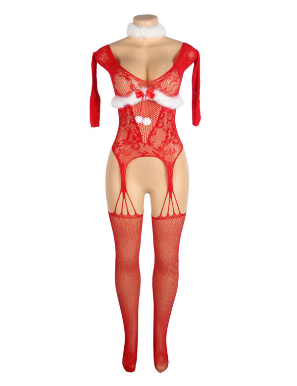 L.X.F ❤878 Christmas Fishnet Bodystocking